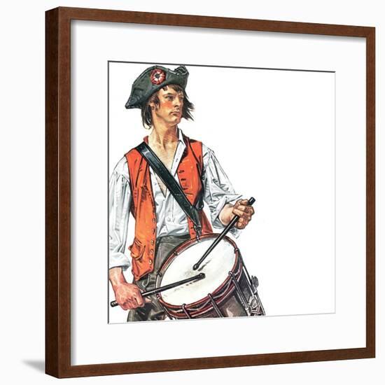 "Re-print of "Colonial Drummer"," July/Aug 1976-Joseph Christian Leyendecker-Framed Giclee Print