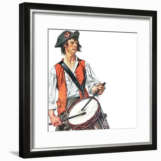 "Re-print of "Colonial Drummer"," July/Aug 1976-Joseph Christian Leyendecker-Framed Giclee Print