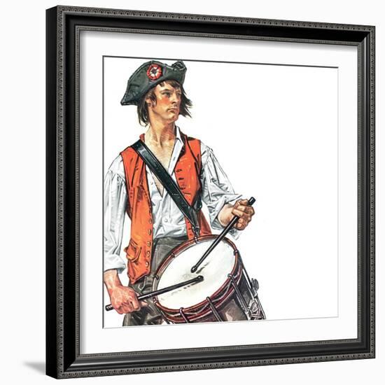 "Re-print of "Colonial Drummer"," July/Aug 1976-Joseph Christian Leyendecker-Framed Giclee Print