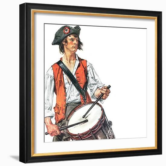 "Re-print of "Colonial Drummer"," July/Aug 1976-Joseph Christian Leyendecker-Framed Giclee Print