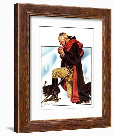 "Re-print of "George Washington at Valley Forge"," November 1, 1975-Joseph Christian Leyendecker-Framed Giclee Print