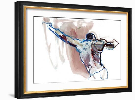 Reach, 2022, (mixed media on paper)-Mark Adlington-Framed Giclee Print