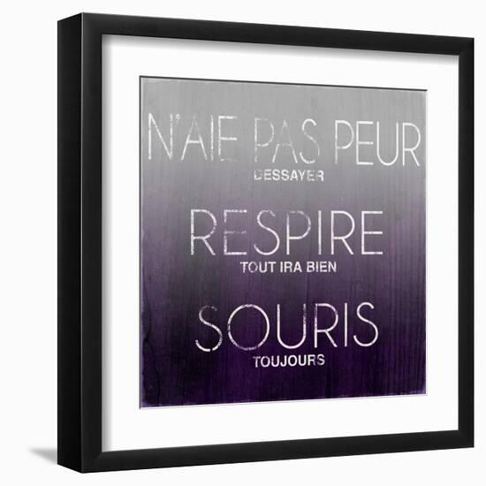 Reach, Breathe, Smile (French)-Sd Graphics Studio-Framed Art Print