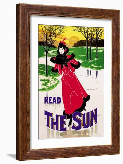 Read the Sun: Skating at Sunset-Louis John Rhead-Framed Art Print