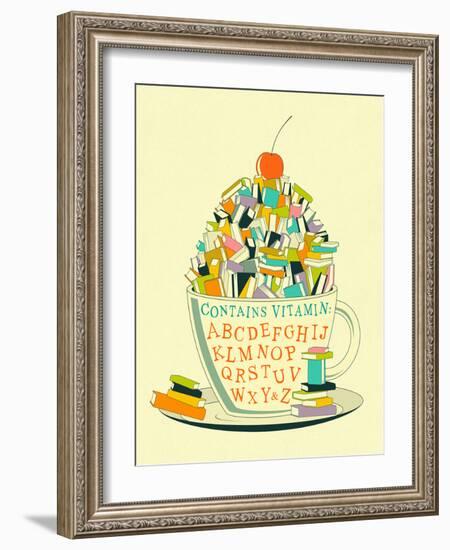 Read-Jazzberry Blue-Framed Art Print