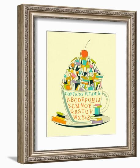 Read-Jazzberry Blue-Framed Art Print