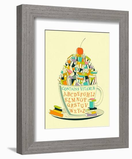 Read-Jazzberry Blue-Framed Art Print