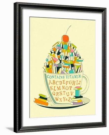 Read-Jazzberry Blue-Framed Art Print