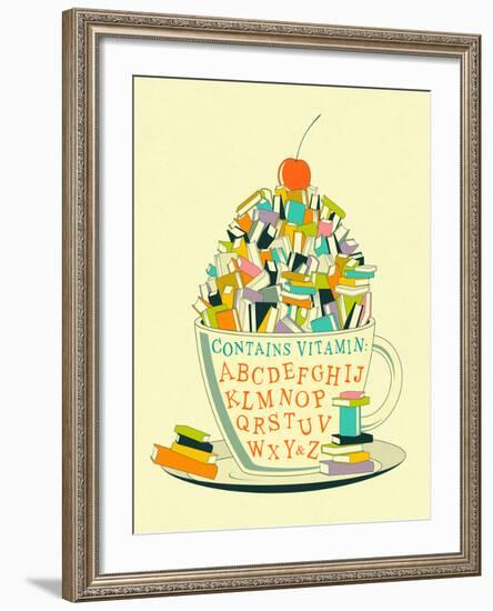 Read-Jazzberry Blue-Framed Art Print