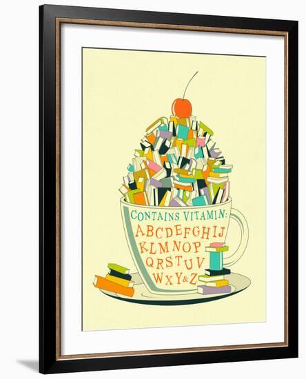 Read-Jazzberry Blue-Framed Art Print