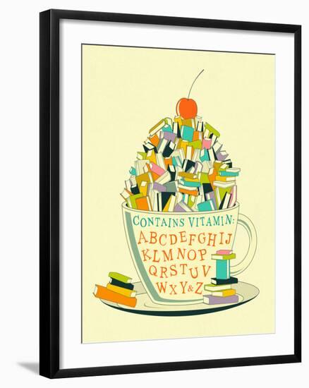 Read-Jazzberry Blue-Framed Art Print