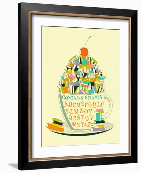 Read-Jazzberry Blue-Framed Premium Giclee Print