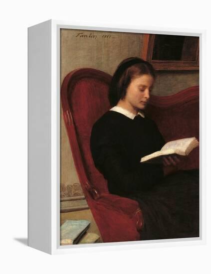 Reader (Marie, the Artists Sister)-Henri Fantin-Latour-Framed Stretched Canvas