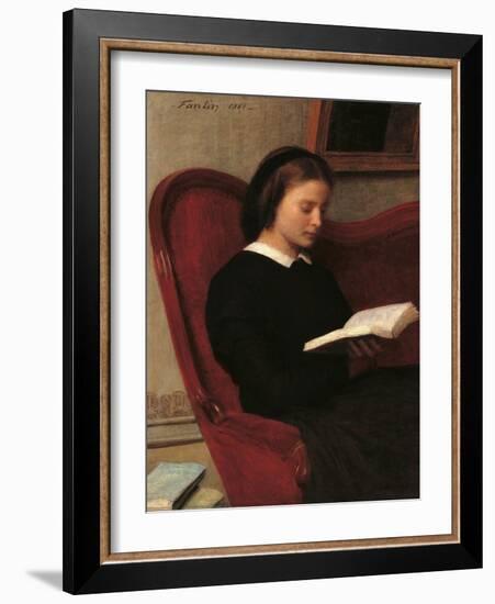 Reader (Marie, the Artists Sister)-Henri Fantin-Latour-Framed Art Print