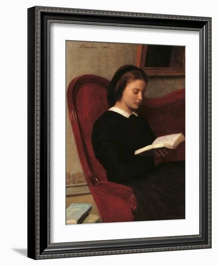 Reader (Marie, the Artists Sister)-Henri Fantin-Latour-Framed Art Print