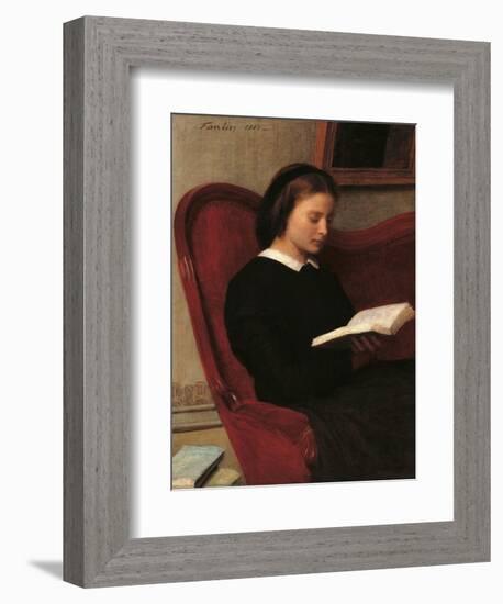 Reader (Marie, the Artists Sister)-Henri Fantin-Latour-Framed Art Print