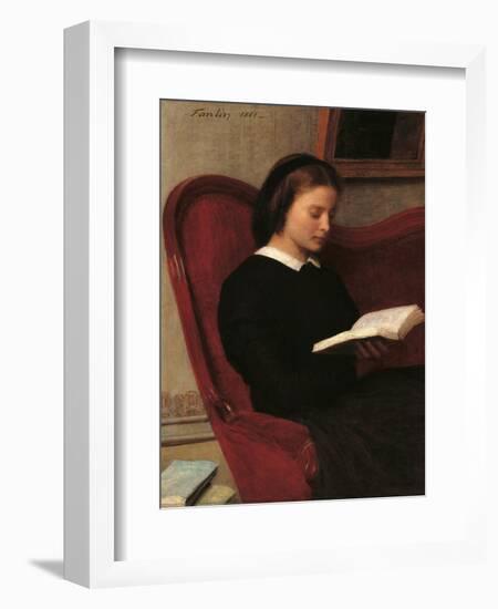 Reader (Marie, the Artists Sister)-Henri Fantin-Latour-Framed Art Print