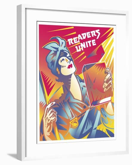 Readers Unite-David Chestnutt-Framed Giclee Print