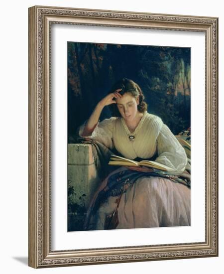 Reading, 1863-Ivan Nikolaevich Kramskoy-Framed Giclee Print