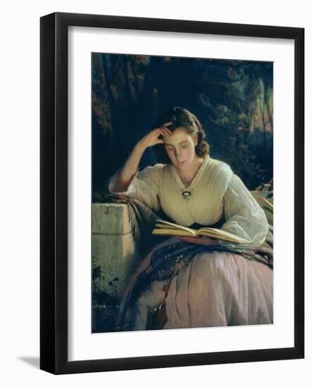 Reading, 1863-Ivan Nikolaevich Kramskoy-Framed Giclee Print