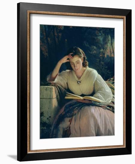 Reading, 1863-Ivan Nikolaevich Kramskoy-Framed Giclee Print