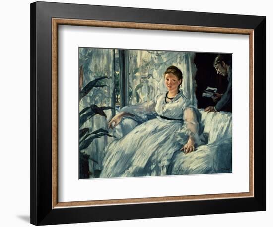 Reading, 1865-Edouard Manet-Framed Giclee Print