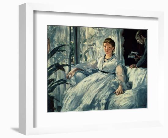 Reading, 1865-Edouard Manet-Framed Giclee Print