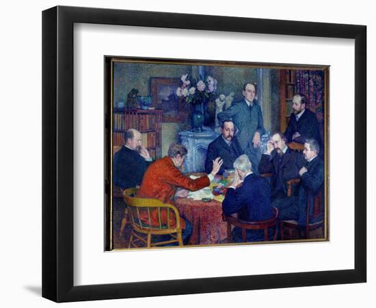 Reading, 1903 (Oil on Canvas)-Theo Van Rysselberghe-Framed Giclee Print