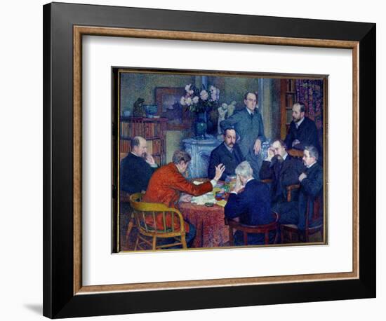 Reading, 1903 (Oil on Canvas)-Theo Van Rysselberghe-Framed Giclee Print