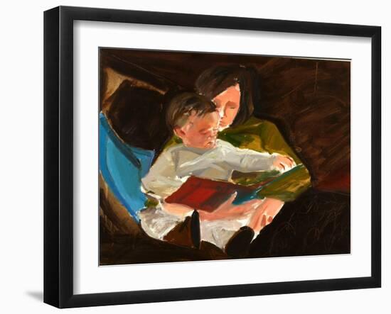 Reading, 2004-Daniel Clarke-Framed Giclee Print