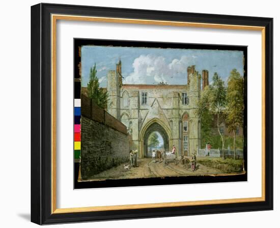 Reading: Abbey Gate-Paul Sandby-Framed Giclee Print