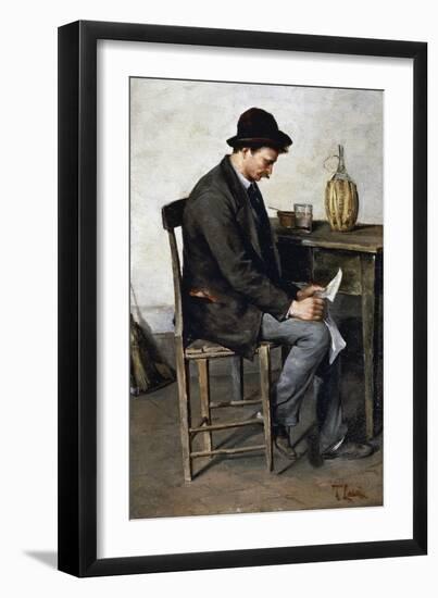 Reading Alone, 1878-1880-Tito Lessi-Framed Giclee Print