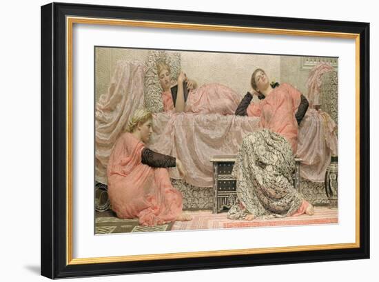 Reading Aloud, 1884-Albert Joseph Moore-Framed Giclee Print