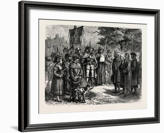 Reading an Ordinance of the Fehmgericht-null-Framed Giclee Print