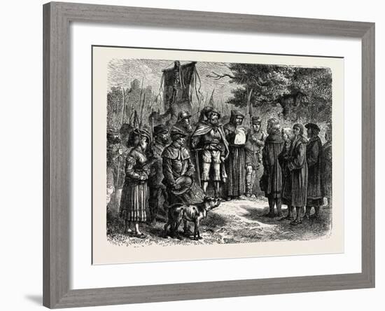 Reading an Ordinance of the Fehmgericht-null-Framed Giclee Print