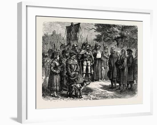 Reading an Ordinance of the Fehmgericht-null-Framed Giclee Print