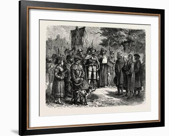 Reading an Ordinance of the Fehmgericht-null-Framed Giclee Print