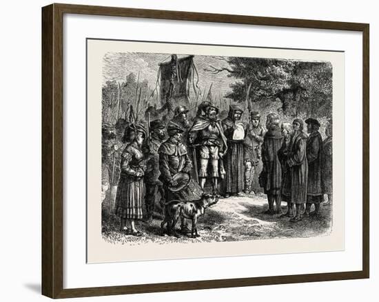 Reading an Ordinance of the Fehmgericht-null-Framed Giclee Print