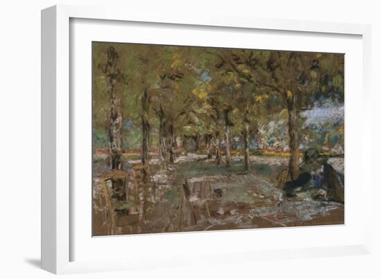 Reading Beneath the Trees at Amfreville, C.1906-Edouard Vuillard-Framed Giclee Print