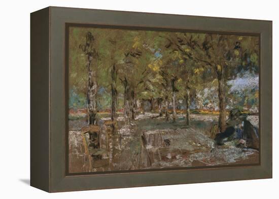 Reading Beneath the Trees at Amfreville; Le Lecture Sous Les Arbres Amfreville-Edouard Vuillard-Framed Premier Image Canvas