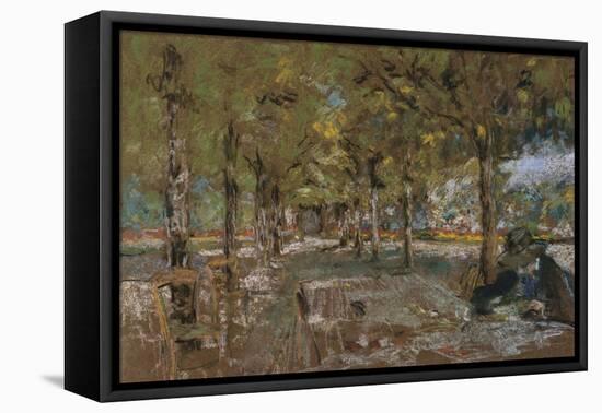 Reading Beneath the Trees at Amfreville; Le Lecture Sous Les Arbres Amfreville-Edouard Vuillard-Framed Premier Image Canvas