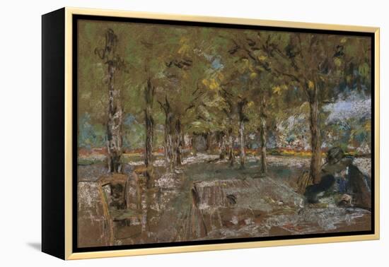 Reading Beneath the Trees at Amfreville; Le Lecture Sous Les Arbres Amfreville-Edouard Vuillard-Framed Premier Image Canvas