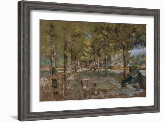 Reading Beneath the Trees at Amfreville; Le Lecture Sous Les Arbres Amfreville-Edouard Vuillard-Framed Giclee Print