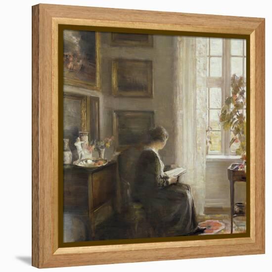 Reading by a Sunny Window-Carl Holsoe-Framed Premier Image Canvas