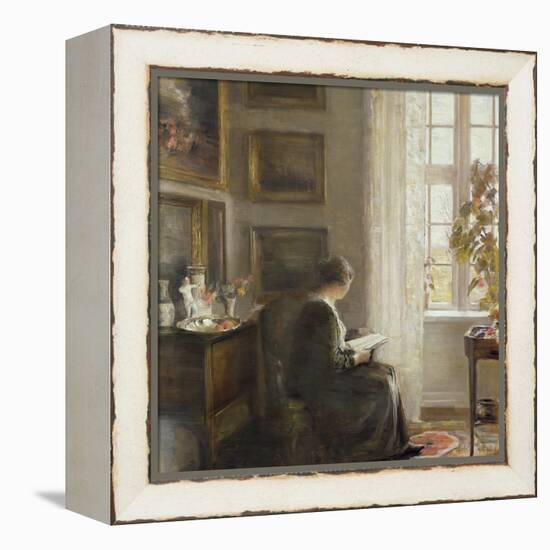 Reading by a Sunny Window-Carl Holsoe-Framed Premier Image Canvas