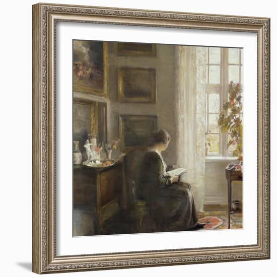 Reading by a Sunny Window-Carl Holsoe-Framed Giclee Print