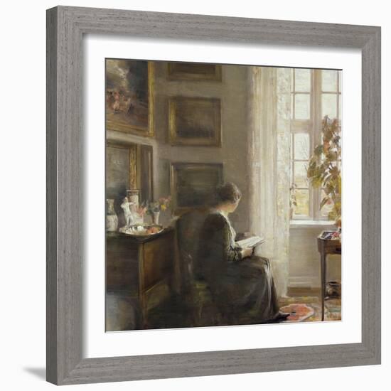 Reading by a Sunny Window-Carl Holsoe-Framed Giclee Print