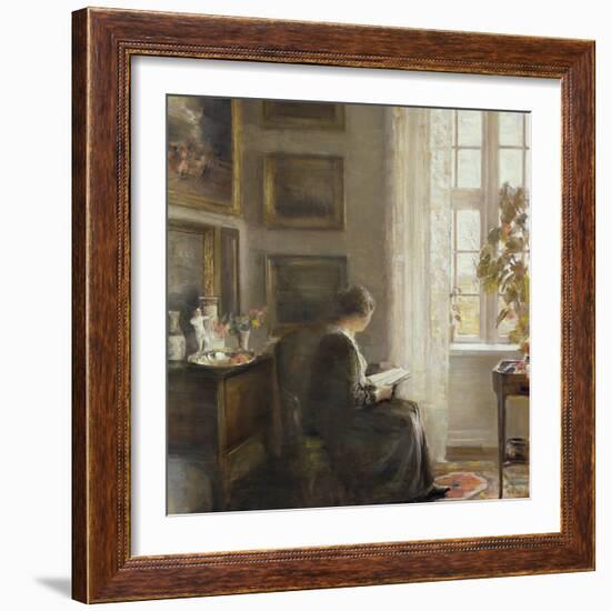 Reading by a Sunny Window-Carl Holsoe-Framed Giclee Print