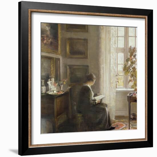 Reading by a Sunny Window-Carl Holsoe-Framed Giclee Print