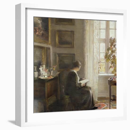 Reading by a Sunny Window-Carl Holsoe-Framed Giclee Print